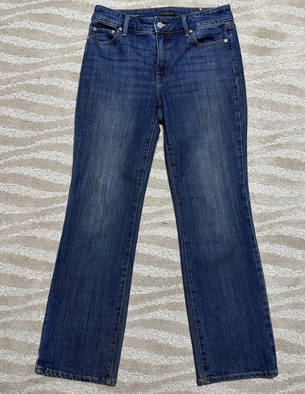 Talbots Jeans Womens 4 P Blue Barely Boot Five-Pocket Bootcut Stretch 29x28